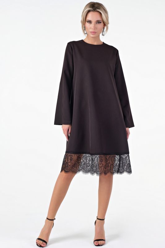 Dress dress dressy wide with lace black