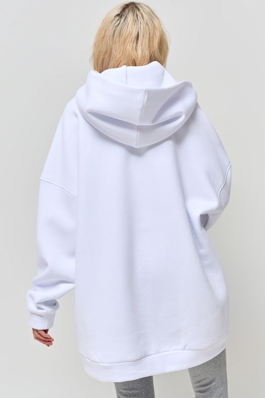 White fleece hoodie