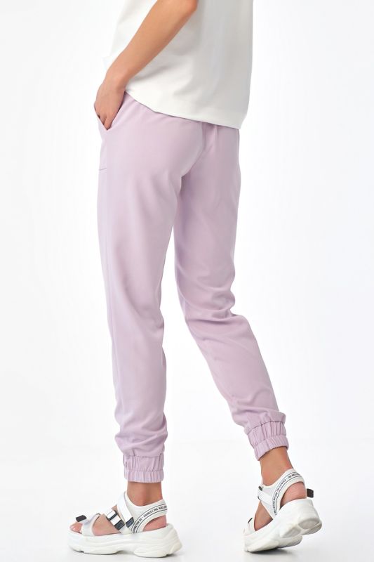 Summer sports pants with elastic band in purple