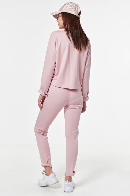 Light pink futer knitted pant suit