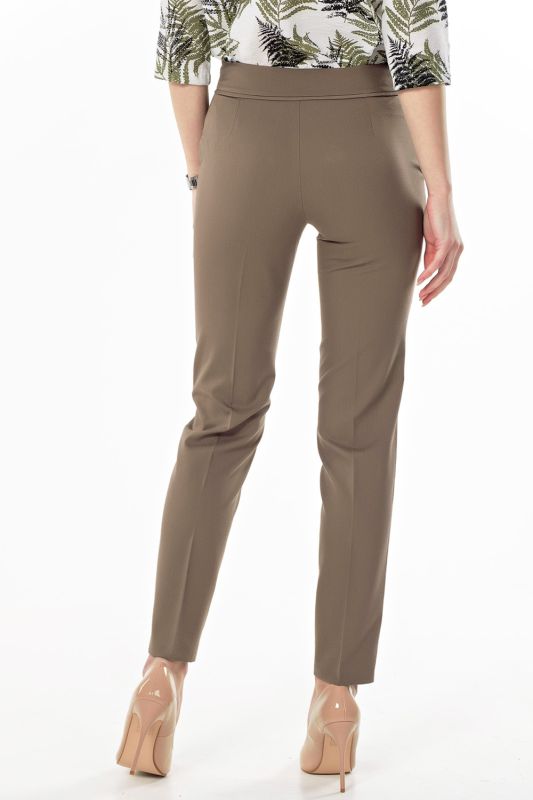 Tapered pants with arrows dark beige