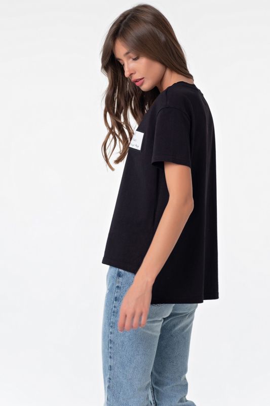 Oversize T-shirt with slits on the sides black