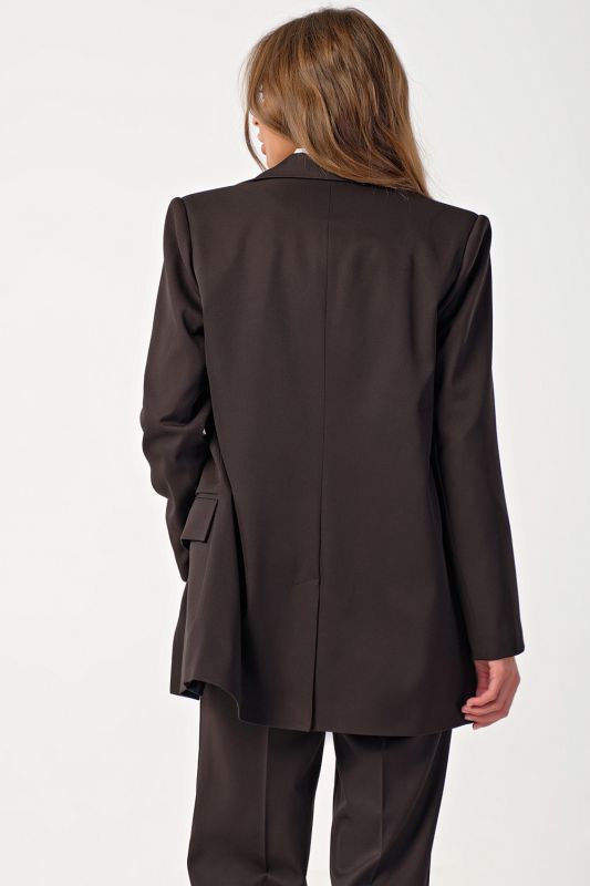 Lined classic long over-size jacket black