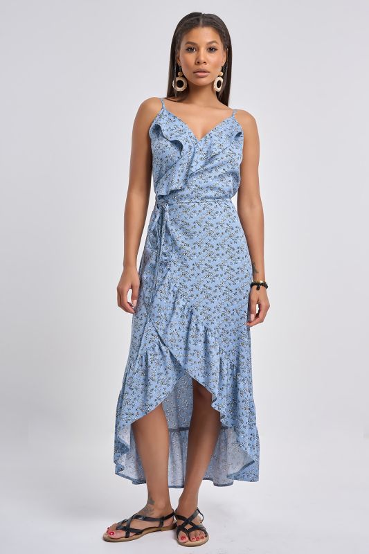 Indigo floral viscose sundress