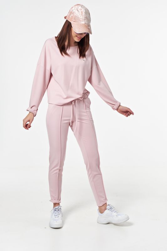 Light pink futer knitted pant suit