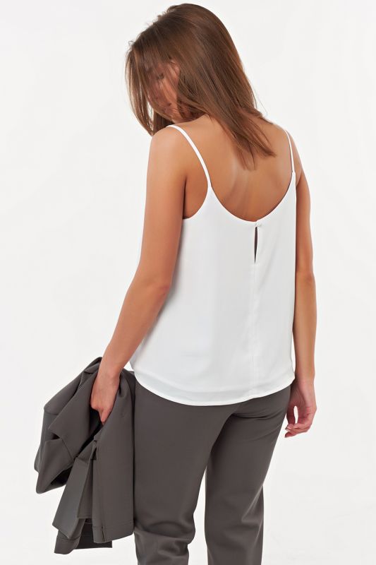 Free top with thin straps white