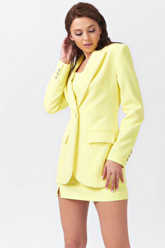 Long summer jacket neon yellow