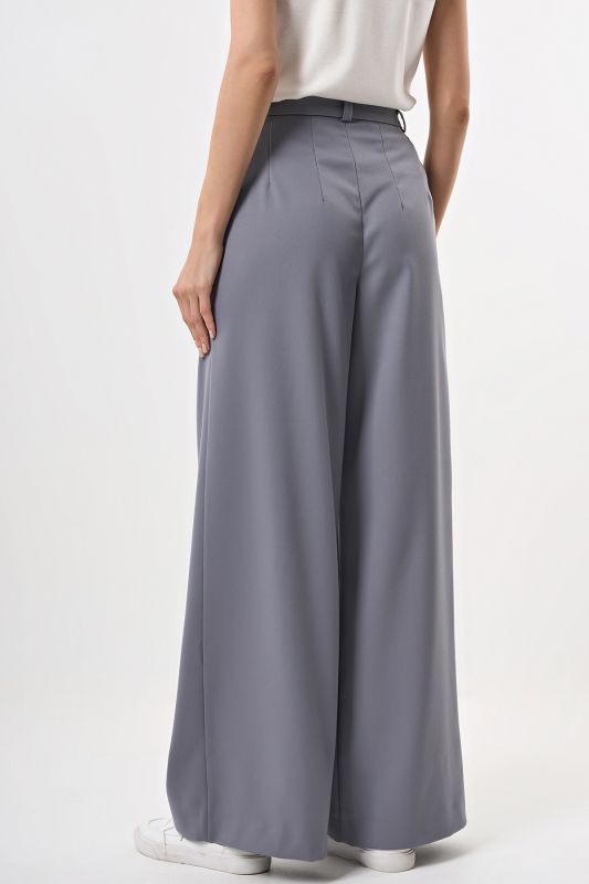 Pants palazzo with high waist gray