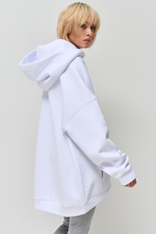 White fleece hoodie