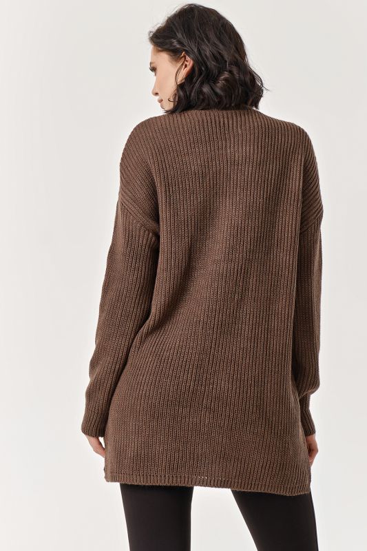 Tunic knitted bitter chocolate