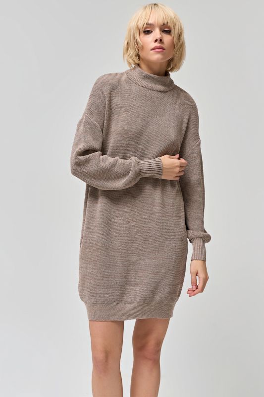 Cappuccino melange loose knit dress