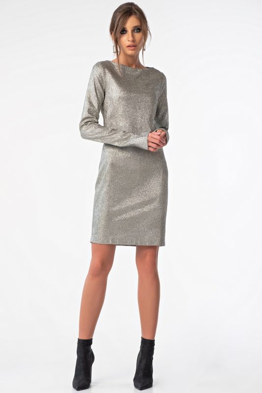 Silver metallic sprayed dress