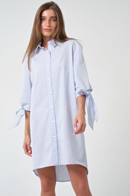 Direct striped shirt dress on blue