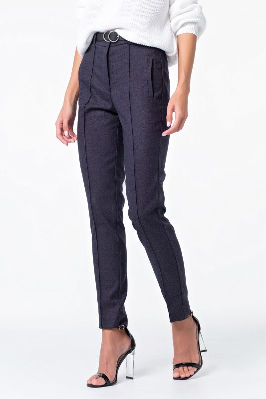 Tapered pants for office dark blue