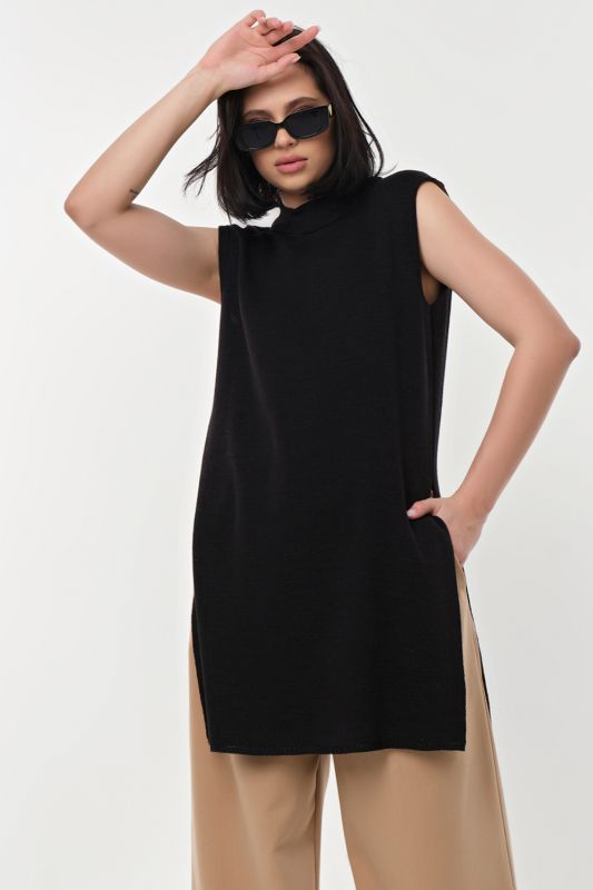 Melange melange tunic dress black