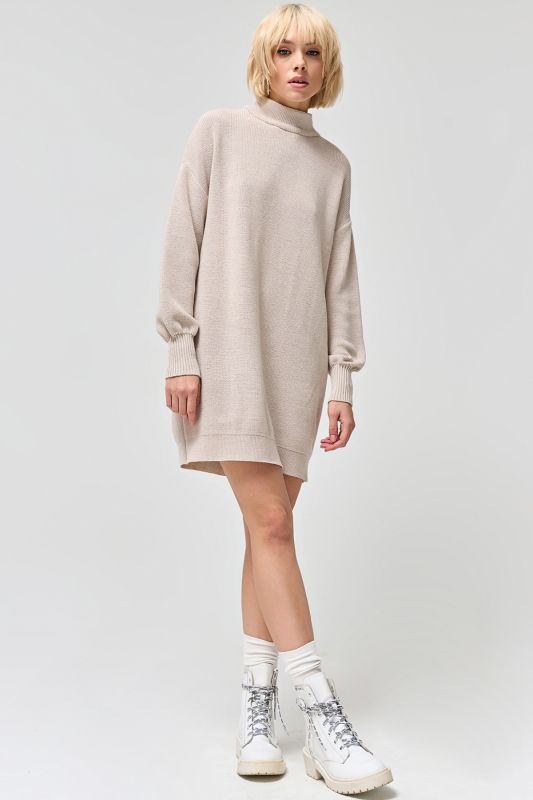 Natural melange loose knitted dress