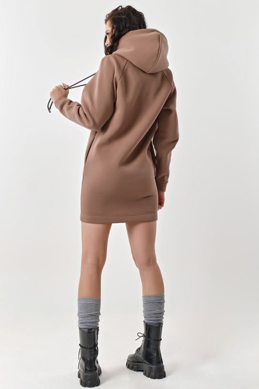 Mocha fleece fleece dress