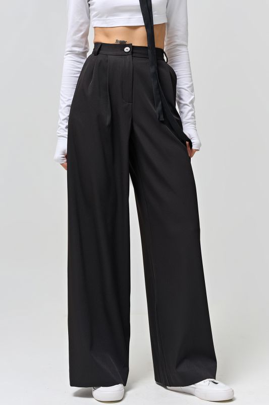 Black palazzo pants with high waist