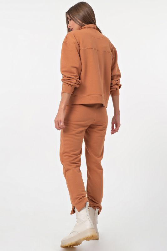 Warm pants suit from futher with fleece camel