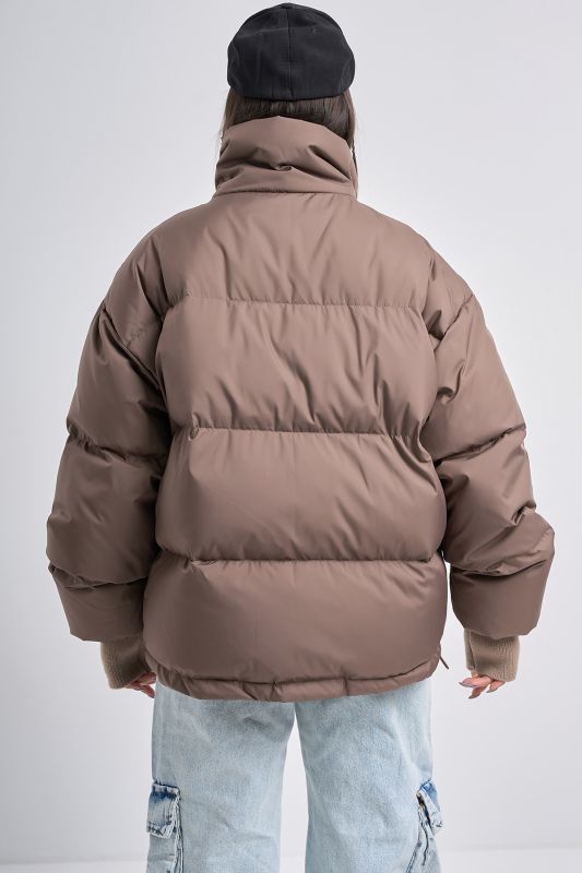 Brown down oversize jacket