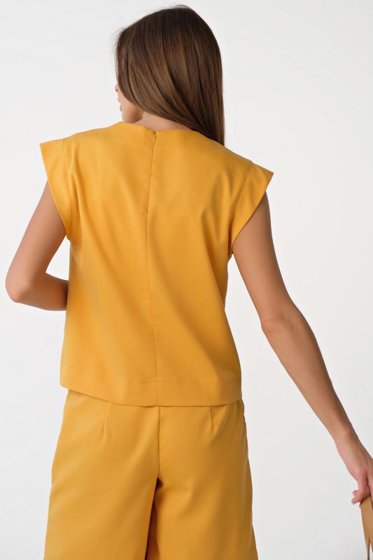 Summer over-size top yellow