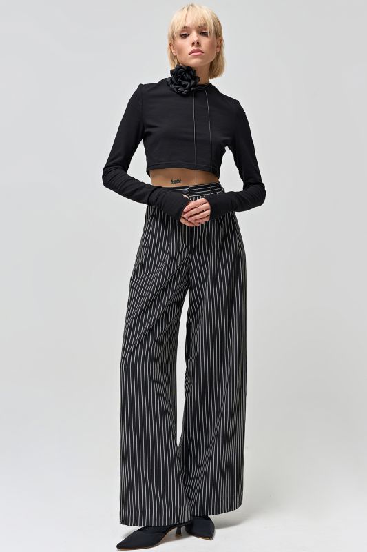 Black palazzo pants with high waist