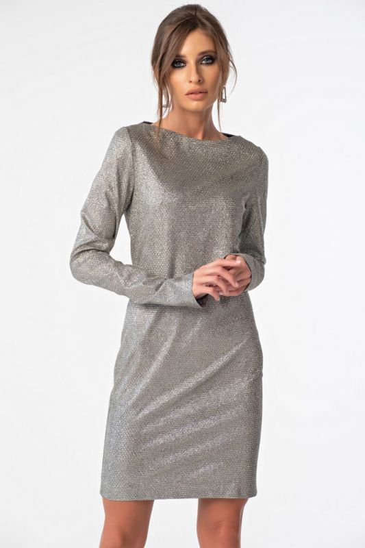 Silver metallic sprayed dress