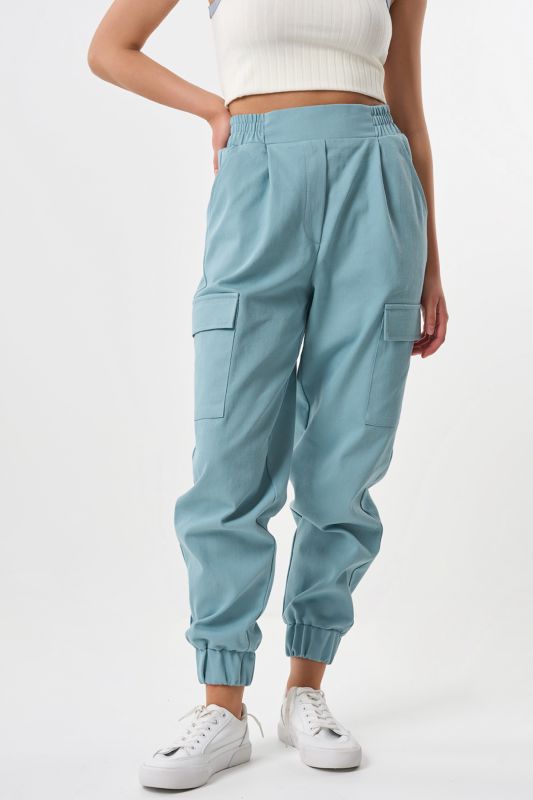 Blue Smoke denim heavy cotton cargo pants