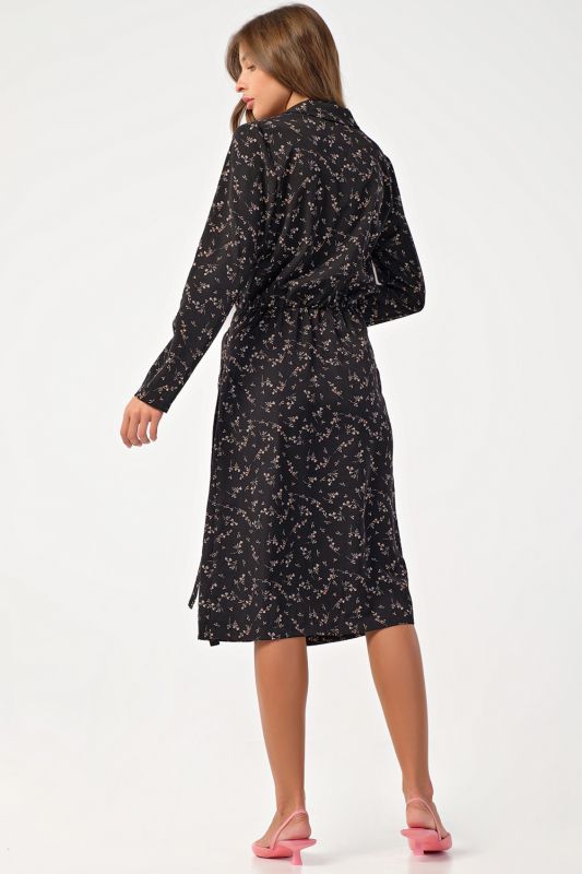 Black Midi dress with flap