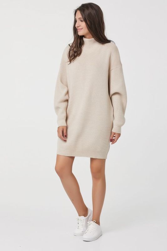 Coconut wool short sweater dress