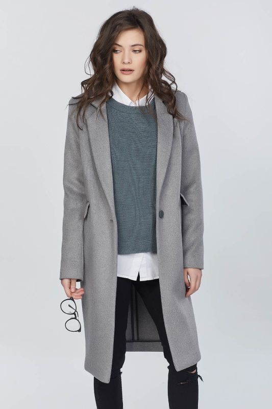 Classic gray demi-seasonal coat