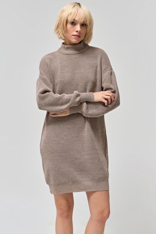 Cappuccino melange loose knit dress