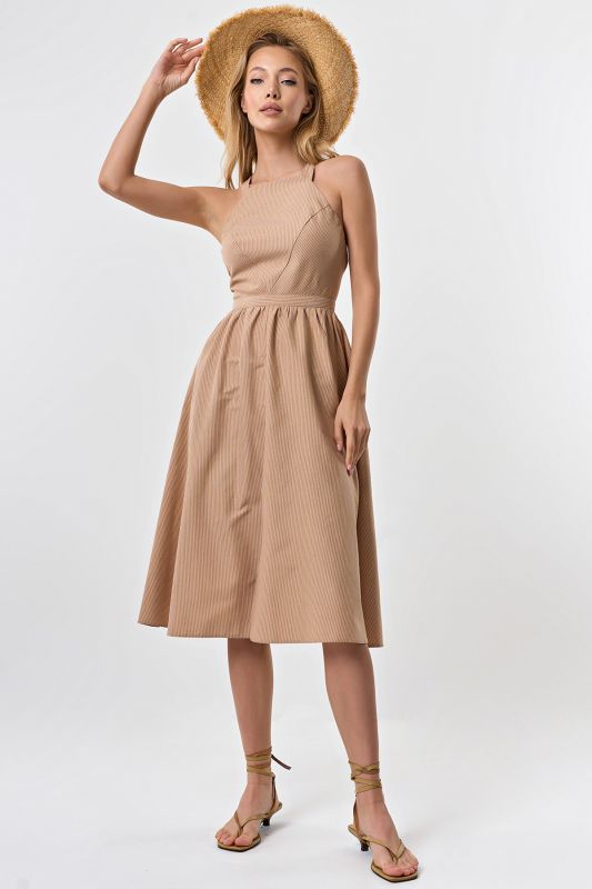 Summer cotton sand colored summer dress