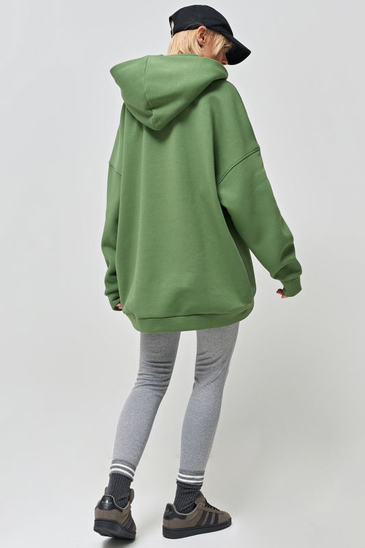 Olive fleece fleece hoodie