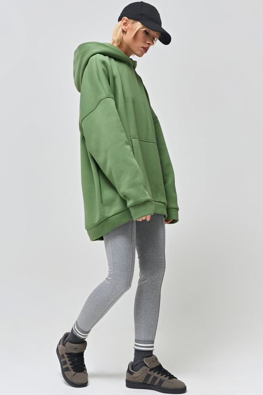 Olive fleece fleece hoodie