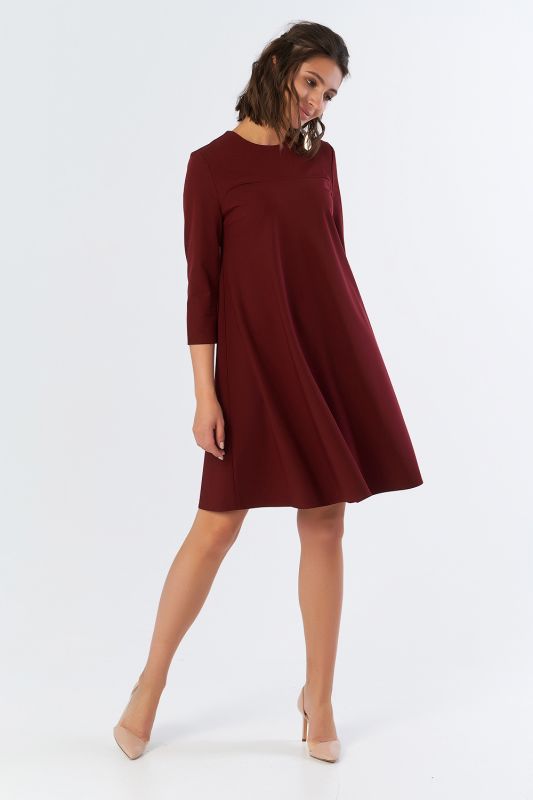 Short loose burgundy dress