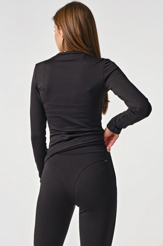 Casual knitted tight-fitting suit black