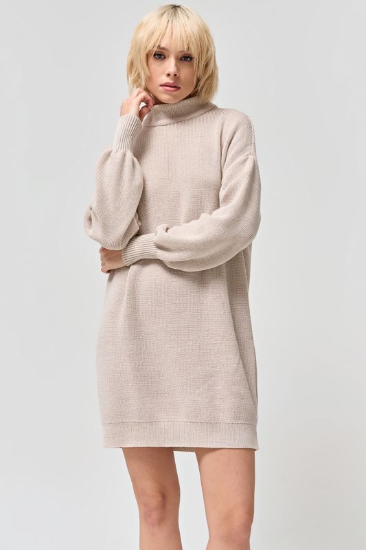 Natural melange loose knitted dress