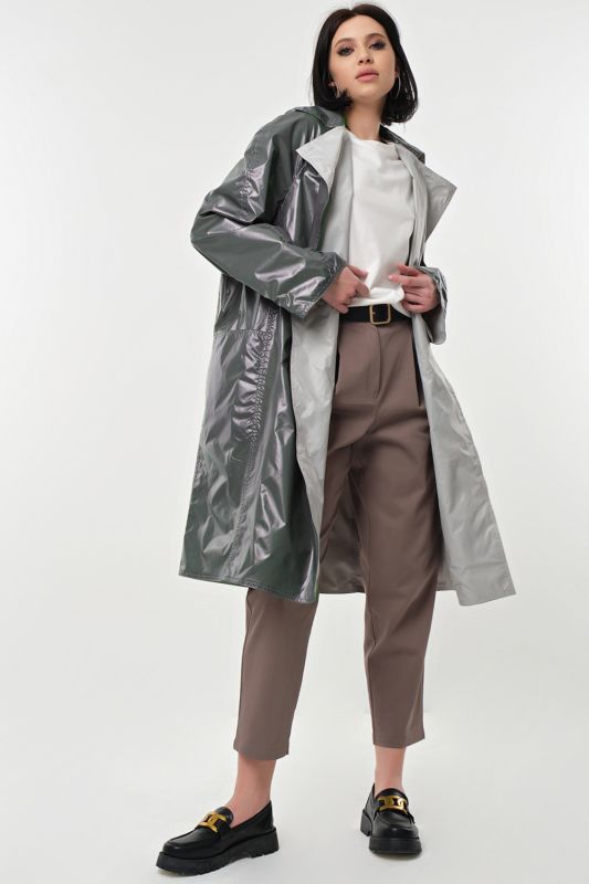 Waterproof raincoat with contrast lining Wormwood