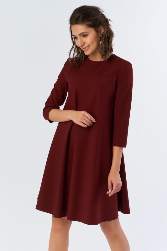 Short loose burgundy dress