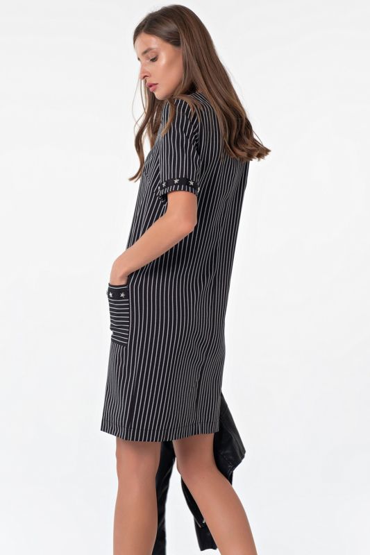 Striped Suit Dress on black