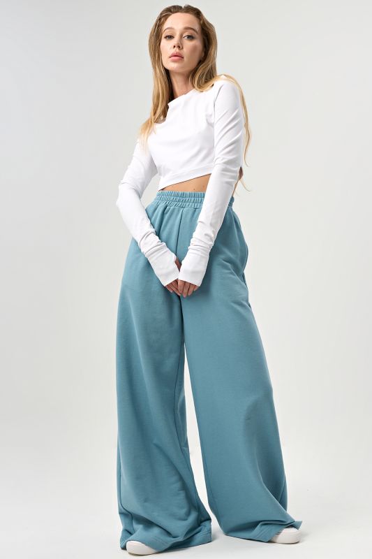 Wide futera pants for tall blue