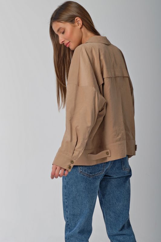 Beige summer over-size windbreaker