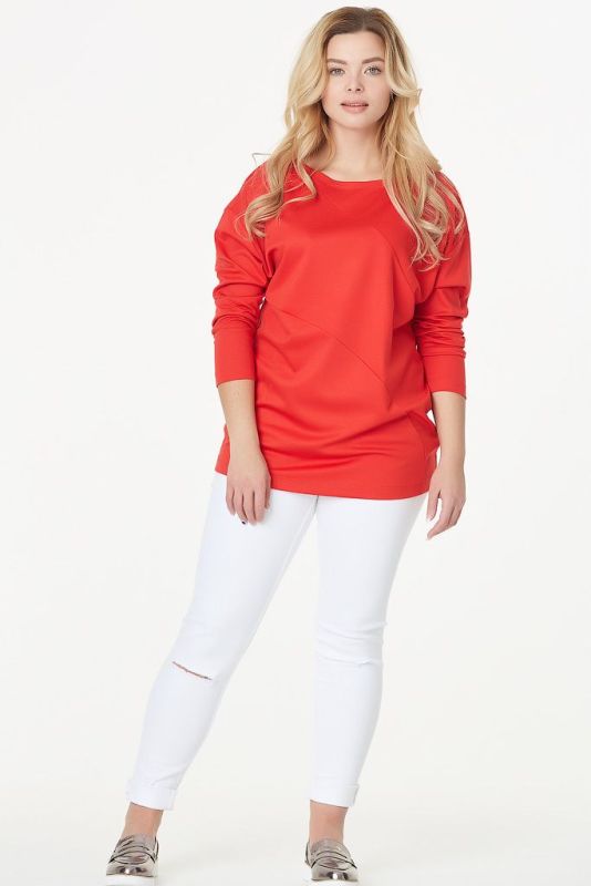 Red viscose tunic