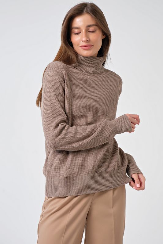 Cappuccino cotton loose knit sweater