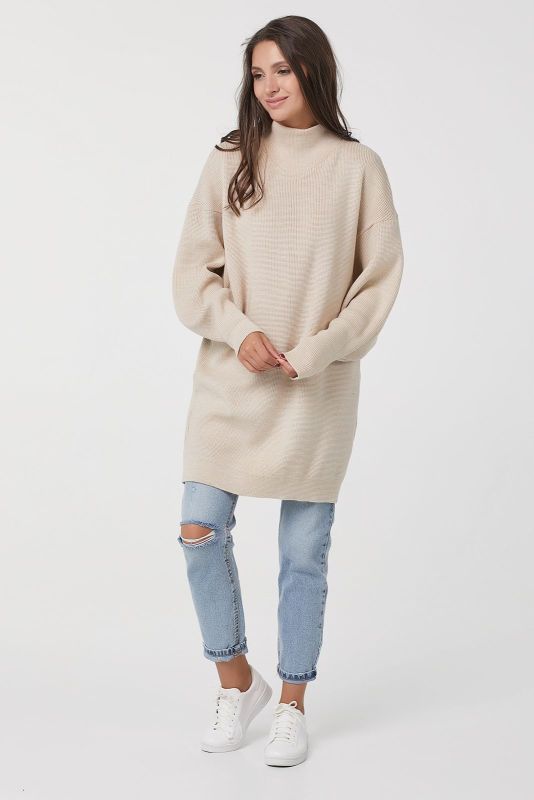 Coconut wool short sweater dress