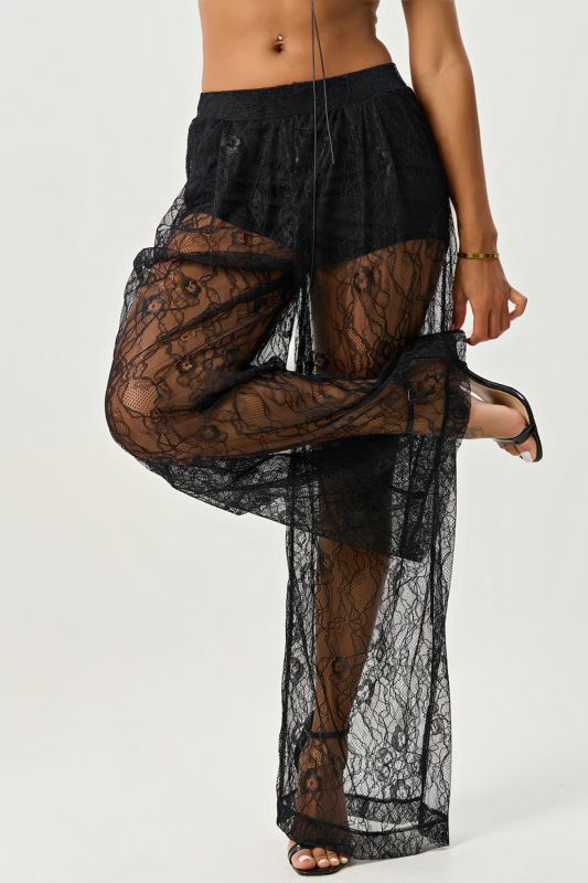 Black lace dressy pants