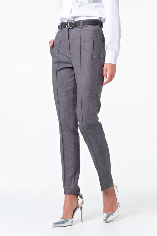 Tapered pants for office dark gray