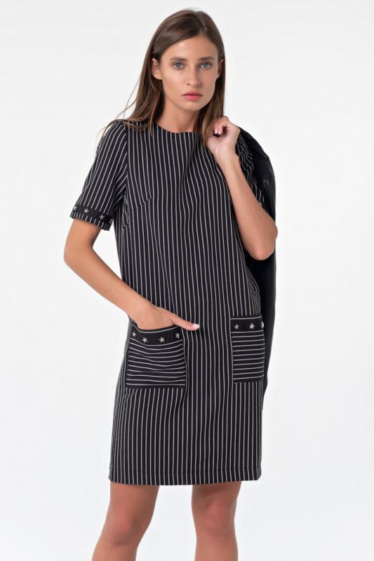 Striped Suit Dress on black