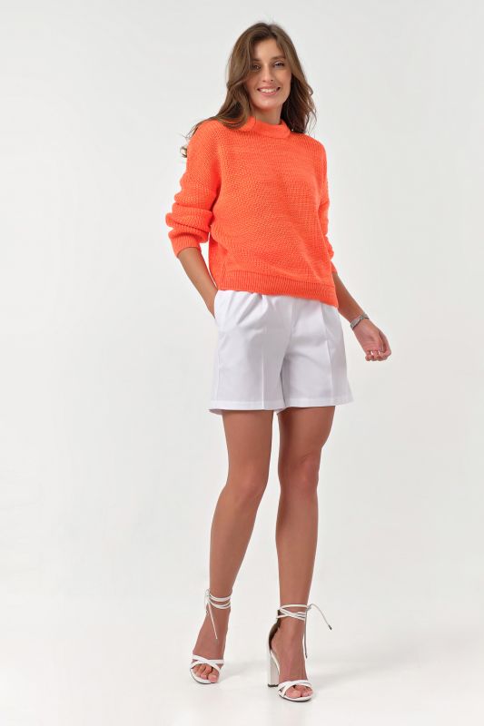 Oversize knitted sweater in orange